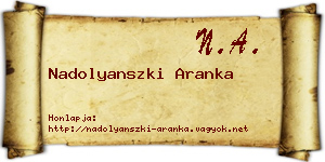 Nadolyanszki Aranka névjegykártya